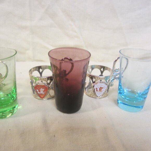 RARE VTG LAS VEGAS SOUVENIR SHOT GLASSES, UNIQUE DESIGN, SET OF 3 - Picture 7 of 8